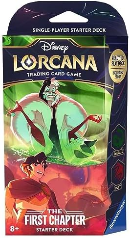 Ravensburger Disney Lorcana TCG: The First Chapter - Ruby & Emerald Single-Player Starter Deck | Engaging Gameplay | Over 200 Original Disney Artworks | Ideal for Ages 8+