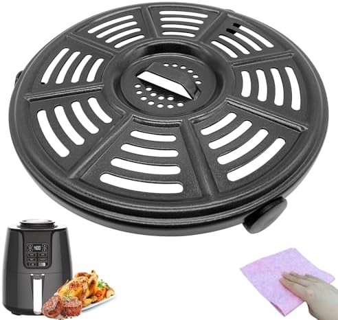 4QT Air Fryer Crisping Plate for Ninja AF100 4 Quart Air Fryers, Upgraded Air Fryer Grill Pan Crisper Plate Tray Rack Insert Grate Grid for Ninja Air Fryer, Nonstick, Dishwasher Safe