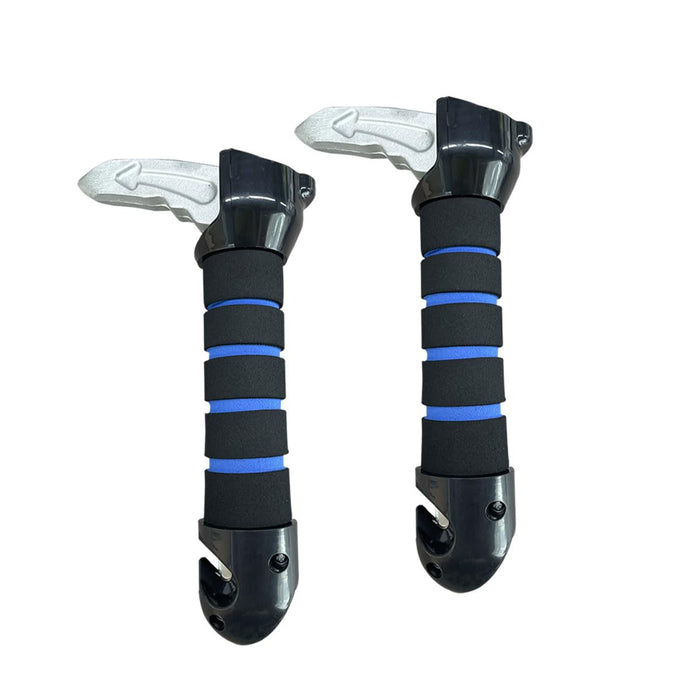 3 in 1 Car Handle Assist for Elderly, Multifunctional Car Door Handle with Window Breaker Seatbelt Cutter, Portable Auto Cane Car Door Latch Support Handle for Seniors and Handicapped (Blue, 2PC)