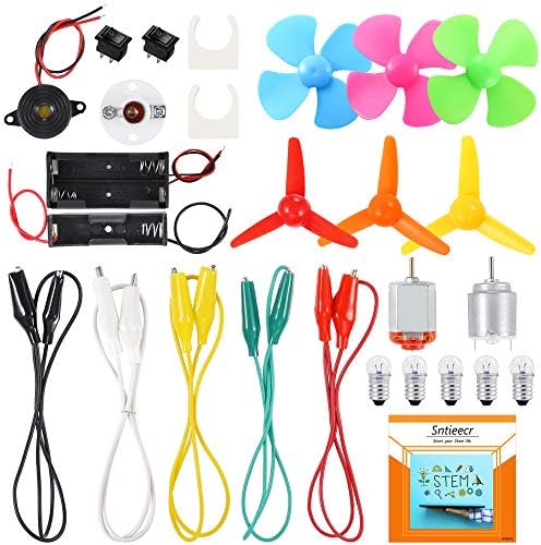 Sntieecr Electric Circuit Motor Kit, Science Experiment Educational Montessori Learning Kits Set for Kids DIY STEM Engineering Project, for Kids