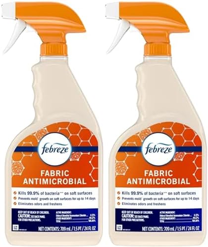 Febreze Fabric Odor-Fighting Sanitizing Fabric Spray for All Fabrics in Hotels, Restaurants and Businesses, Fresh Clean Scent, 24 Fl oz, (Pack of 2)