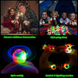 Mikulala 24 Pack LED Light Up Fidget Spinners Rings Party Favors for Kids, Halloween Party Favors Prizes Box Toys Birthday Gifts Goodie Bag Stuffers Glow in The Dark Party Supplies