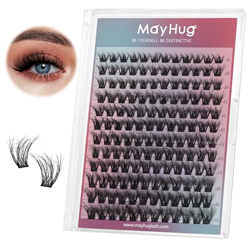 3D Lash Extensions Cluster Lashes, 144 Pcs DIY Eyelash Extensions, Natural Mink Lashes with Super Thin Band, False Eyelashes Reusable Eyelash Cluster Extensions (Flair)
