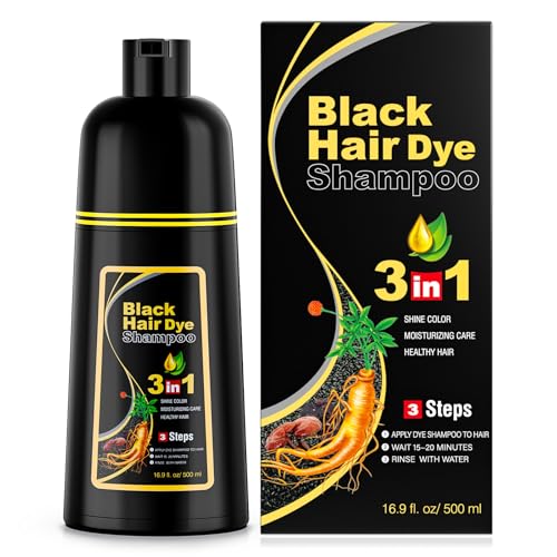 Ivnil Meidu Black Hair Dye Shampoo 3 in 1 Hair Color Shampoo for Women & Men for Gray Coverage for Instant Herbal Natural Hair Dye Shampoo Champu Para Canas Mujer