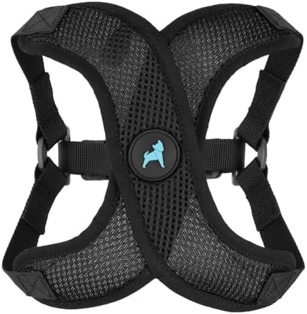 Gooby Comfort X Step in Lite Dog Harness - Choke Free, Escape Free with Light Breathable Mesh - Step in Dog Harness for Small and Medium Dogs - Quick Release Buckle, Metal D-Rings - Black, X-Large