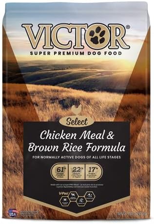 VICTOR Select - Chicken Meal & Brown Rice Formula, Dry Dog Food, 15-Lb Bag