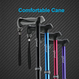 REHAND Walking Cane - Foldable, Adjustable, Collapsible Walking Canes for Men & Women, Heavy Duty All Terrain Tip, with Travel Bag | Walking Sticks for Seniors & Adults (Romance Purple)