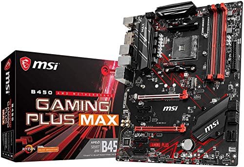 MSI Performance Gaming AMD Ryzen 2ND and 3rd Gen AM4 M.2 USB 3 DDR4 DVI HDMI Crossfire ATX Motherboard (B450 Gaming Plus Max) (Renewed)
