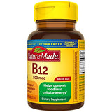 Vitamin B12 500 mcg Tablets, 200 Count for Metabolic Health