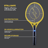 Electric Fly Swatter Handheld Bug Zapper Racket for Indoor/Outdoor - 4000 Volt Fly Swatter - Instant Bug & Mosquito killer with Attractant LED light - USB Rechargeable Portable Fly Zapper.