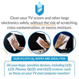 iCloth for Electronics | Monitor Cleaner and TV Screen Cleaner Wipes: Individually Sealed specially formulated alcohol wipes Easily Lifts Oil, Grease, Fingerprints, Makeup - Use as TV Screen Cleaner