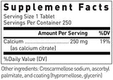 Douglas Laboratories Calcium Citrate | Elemental Mineral to Support The Strength and Structure of Bones and Teeth | 250 Tablets