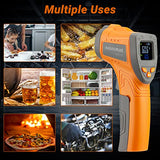 Inkbird Infrared Thermometer Gun, -58℉~1022℉ Digital Laser Temperature Gun for Pizza Oven, Heat Meter Gun IR Thermometer for Kitchen Deep Frying, Other Daily Uses (NOT for Human)