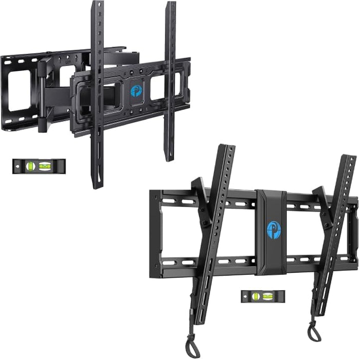 Pipishell Full Motion TV Wall Mount for 26-65 inch LED LCD OLED 4K TVs up to 99lbs,Pipishell Tilting TV Wall Mount - Adjustable for 37-82 inch TVs up to 132 lbs