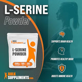 BULKSUPPLEMENTS.COM L-Serine Powder - Serine Supplement - L-Serine 2000mg - Serine Powder - Serine Amino Acids - Gluten Free Supplement - 2000mg per Serving, 250 Servings (500 Grams - 1.1 lbs)