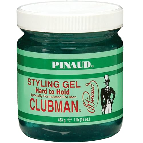 Clubman Pinaud Hard to Hold Styling Gel, Firm Hold with Incredible Shine, 16 oz