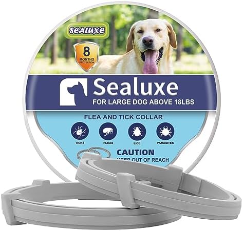 Collar for Dogs, Collar for Dogs, 8 Months Prevention,Adjustable Natural Safe Prevention for Dog 2-Pack
