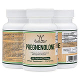 Pregnenolone 100mg per Serving (Converted to Progesterone to Boost Progesterone Levels) - Third Party Tested - 120 Capsules (50mg per Capsule) Non-GMO by Double Wood