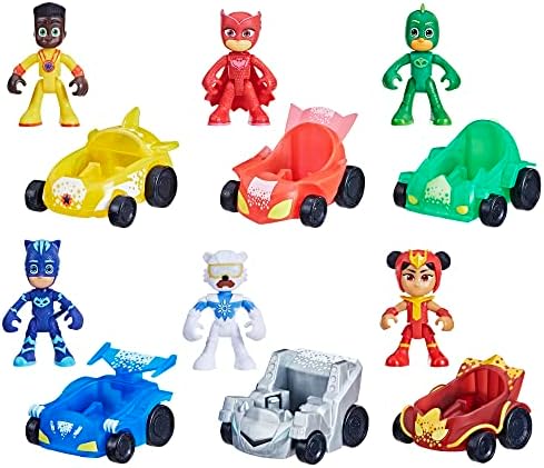 PJ Masks Power Heroes Racer Collection Preschool Toy with 6 Action Figures and 6 Vehicles for Kids 3 Years Up (Amazon Exclusive)