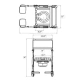 SolutionBased - FSA HSA Eligible - Lightweight Aluminum Folding Rolling Shower Chair for Elderly and Disabled - Rolling Commode Shower Wheelchair - Commode - Handicap Shower Chair with Wheels