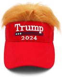 Trump Hat 2024 with Hair, Donald Trump Costume Merchandise Make America Great Again Wig Hat Embroidered Ultra Adjustable MAGA Golf Baseball Cap