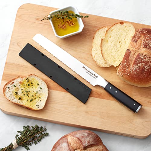 KitchenAid Gourmet 20cm / 8 Inch Bread Cutting Knife, Sharp High-Carbon Japanese Steel