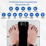 Vitafit Smart Bathroom Scale for Body Weight, FSA HSA Eligible, Weighing Professional Factory Since 2001, App Sync Digital Scales 13 Body Composition including BMI, Body Fat and Muscle, 400lb, Silver