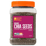 BETTERBODY FOODS Organic Chia Seeds 2 lbs, 32 Oz, with Omega-3