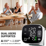 Oklar Blood Pressure Monitors for Home Use Rechargeable Blood Pressure Cuff Wrist Digital BP Machine with LED Backlit Display, Voice Broadcast, 240 Memory Storage for 2 Users with Carrying Case