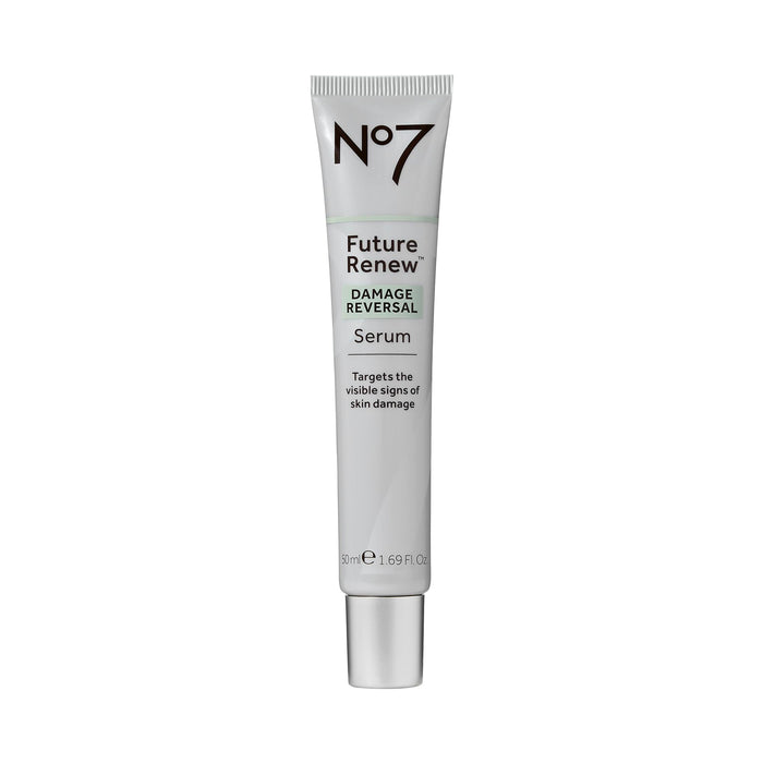 No7 Future Renew Damage Reversal Serum - Anti-Aging Face Serum for Glowing Skin - Hyaluronic Acid + Niacinamide for Skin Damage Reversal - Dermatologist-Approved, Suitable for Sensitive Skin (50ml)