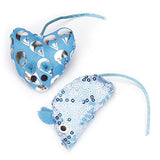 SAVVY TABBY Crinkle Kitty Set of Cat Toys, Blue/Pink