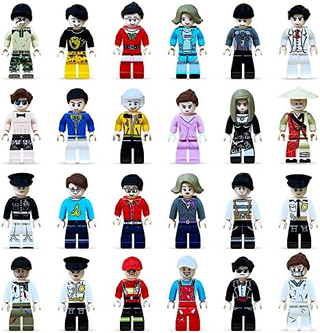 Minifigures Stuffer, 24PCS Minifigures Building Bricks, Mini Figure Toy, MINIFIG People LOT, Kids for Christmas, Birthday Party Supplies, Easter Eggs