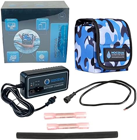 Pro Power Water-Resistant Battery and Charger Kit - Compatible with GPS, Depth and Fish Finders, and Most 12V Electronics