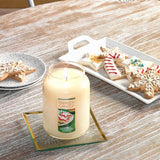 Yankee Candle Company Yankee Christmas Cookie Scented, 22oz Single Wick Candle, Over 110 Hours of Burn Time, Perfect for Holiday Gifting and Celebration, Classic Large Jar, White