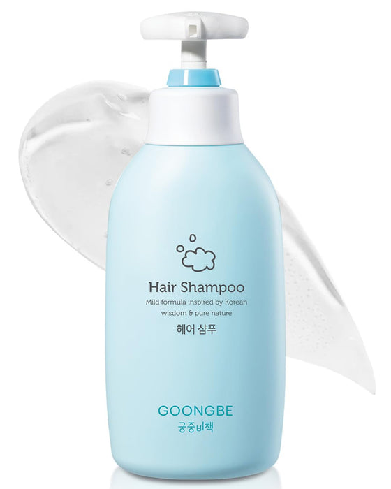 GOONGBE Kids Hair Shampoo - Korean Kids Shampoo for Dry, Sensitive Skin & Scalp with Green Tea & Wheat Protein - Silicone Free Formula - Hypoallergenic & Gentle Cleanses, 11.8 fl.oz.