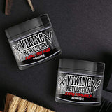 Viking Revolution Extreme Hold Pomade for Men – Style & Finish Your Hair (2 Pack)