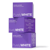 PurelyWHITE DELUXE, Simply Purple Brightening Powder - Conceals Stains, No Sensitivity - Enamel-Safe Toothpaste Whitening Powder for Coffee, Tea, Food, Wine, and Tobacco Stains.