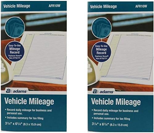 Adams AFR10W Mileage Journal - 2 Pack