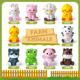 TEMI Learning Toy for Toddlers 1 2 3 Year Old, 20PCS Farm Animals Toys Montessori Counting, Matching, Sorting Sensory Toys,Christmas Birthday Gifts Toddler Toys Boys Girls Age 12-18 Months