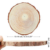 FSWCCK 17 PCS Unfinished Wood Slices for centerpieces 5.1-5.5 Inch,Round Wooden Discs with Tree Bark,Wood Cookies Circles for Crafts Christmas Ornaments,Wood Slice for Rustic Wedding Decoration