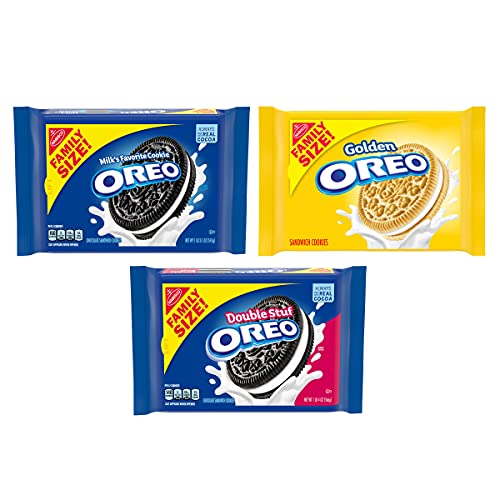 OREO Original, Double Stuff & Golden Sandwich Cookies Variety Pack, Family Size, 3 Packs