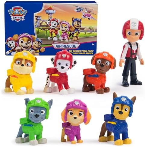 Paw Patrol: Air Rescue Toy Figures Gift Pack, with 7 Collectible Action Figures, Kids Toys for Boys & Girls Ages 3 and up