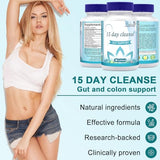 15 Day Cleanse, Gut and Colon Support, Advanced 15 Day Gut Cleanse Detox for Women & Men with Senna, Cascara Sagrada & Psyllium Husk, Non-GMO, 30 Capsules