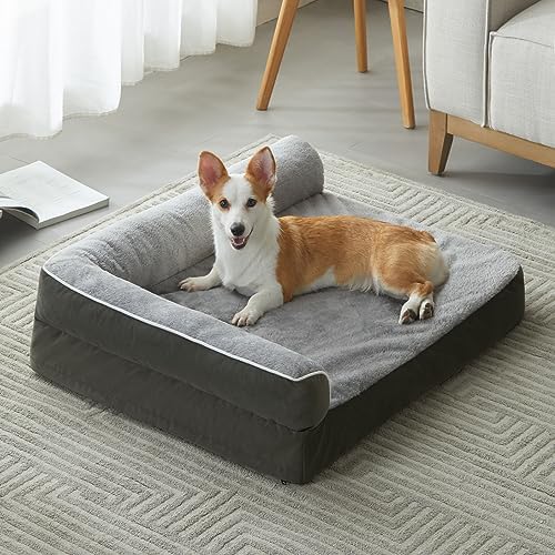 BFPETHOME Orthopedic Dog Beds for Large Dogs-Waterproof Sofa Dog Bed with Removable Washable Cover, Large Dog Bed with Waterproof Lining and Nonskid Bottom,Pet Bed for Large Dogs