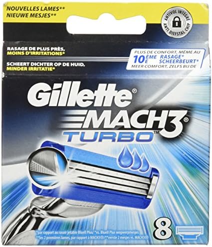 Gillette Mach3 Turbo Razor Blades for Men