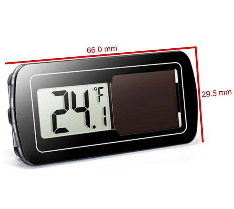 Digital Panel Thermometer, Solar Powered. External Probe on 6-ft Cable. Easy-Read LCD. -50 to 188 °F. Accurately Monitor Temperature in Coolers, Freezers, Incubators, Reptile Enclosures and More.