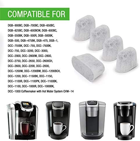 24 Packs Charcoal Water Filters Compatible with Cuisinart Coffee Filter Replacement Coffee Maker