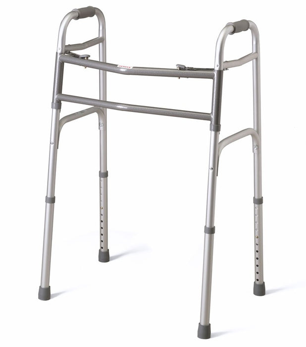 Medline Bariatric Folding Walker, Extra Wide, Aluminum Frame, Supports up to 500 lbs - Reliable Mobility Aid for Heavy Individuals