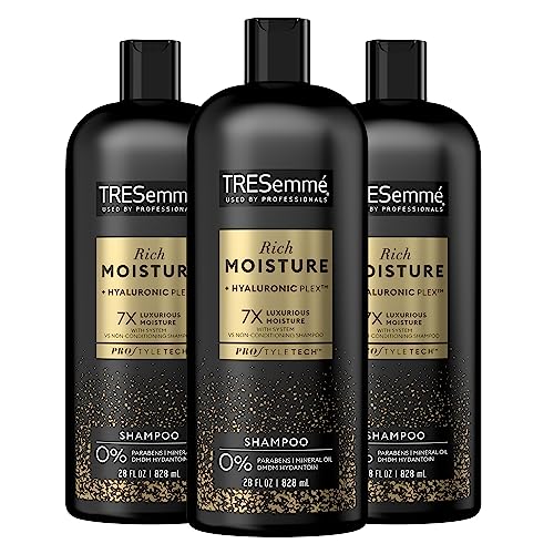 TRESemmé Rich Moisture Hydrating Shampoo 3 Count for Dry Hair Formulated With Pro Style Technology 28 Fl Oz