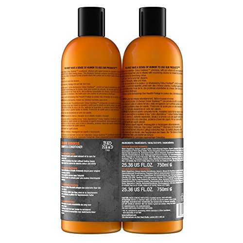 Bed Head By TIGI Colour Goddess Shampoo And Conditioner For Coloured Hair 25.35 Fl Oz 2 Count, Clean